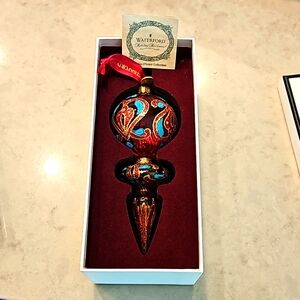 Waterford Sapphire Drop Ornament - Rare Find